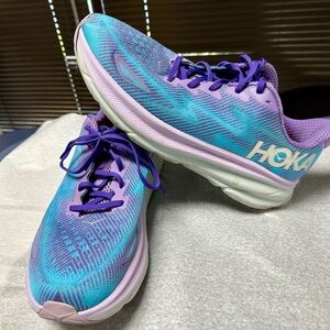 Hoka Clifton One Women's Teal and Lavender Athletic Shoes